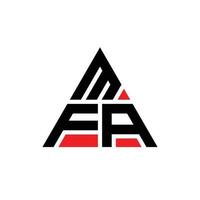 création de logo de lettre triangle mfa avec forme de triangle. monogramme de conception de logo triangle mfa. modèle de logo vectoriel triangle mfa avec couleur rouge. logo triangulaire mfa logo simple, élégant et luxueux.