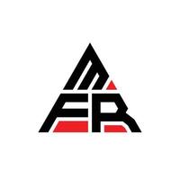 création de logo de lettre triangle mfr avec forme de triangle. monogramme de conception de logo triangle mfr. modèle de logo vectoriel triangle mfr avec couleur rouge. logo triangulaire mfr logo simple, élégant et luxueux.