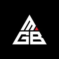 création de logo de lettre triangle mgb avec forme de triangle. monogramme de conception de logo triangle mgb. modèle de logo vectoriel triangle mgb avec couleur rouge. logo triangulaire mgb logo simple, élégant et luxueux.
