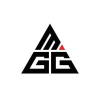 création de logo de lettre triangle mgg avec forme de triangle. monogramme de conception de logo triangle mgg. modèle de logo vectoriel triangle mgg avec couleur rouge. logo triangulaire mgg logo simple, élégant et luxueux.