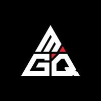 création de logo de lettre triangle mgq avec forme de triangle. monogramme de conception de logo triangle mgq. modèle de logo vectoriel triangle mgq avec couleur rouge. logo triangulaire mgq logo simple, élégant et luxueux.