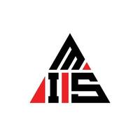 création de logo de lettre mis triangle avec forme de triangle. monogramme de conception de logo mis triangle. modèle de logo vectoriel triangle mis avec couleur rouge. mis logo triangulaire logo simple, élégant et luxueux.