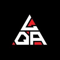 création de logo de lettre triangle lqa avec forme de triangle. monogramme de conception de logo triangle lqa. modèle de logo vectoriel triangle lqa avec couleur rouge. logo triangulaire lqa logo simple, élégant et luxueux.