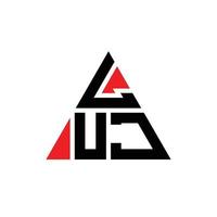 création de logo de lettre triangle luj avec forme de triangle. monogramme de conception de logo triangle luj. modèle de logo vectoriel triangle luj avec couleur rouge. logo triangulaire luj logo simple, élégant et luxueux.