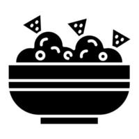 icône de glyphe de nachos vecteur