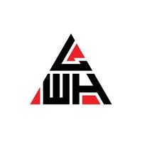 création de logo de lettre triangle lwh avec forme de triangle. monogramme de conception de logo triangle lwh. modèle de logo vectoriel triangle lwh avec couleur rouge. logo triangulaire lwh logo simple, élégant et luxueux.