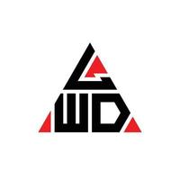 création de logo de lettre triangle lwd avec forme de triangle. monogramme de conception de logo triangle lwd. modèle de logo vectoriel triangle lwd avec couleur rouge. logo triangulaire lwd logo simple, élégant et luxueux.