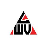 création de logo de lettre triangle lwv avec forme de triangle. monogramme de conception de logo triangle lwv. modèle de logo vectoriel triangle lwv avec couleur rouge. logo triangulaire lwv logo simple, élégant et luxueux.