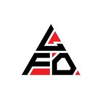 création de logo de lettre triangle lfo avec forme de triangle. monogramme de conception de logo triangle lfo. modèle de logo vectoriel triangle lfo avec couleur rouge. logo triangulaire lfo logo simple, élégant et luxueux.