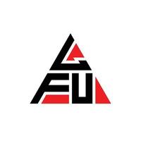 création de logo de lettre triangle lfu avec forme de triangle. monogramme de conception de logo triangle lfu. modèle de logo vectoriel triangle lfu avec couleur rouge. logo triangulaire lfu logo simple, élégant et luxueux.