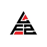 création de logo de lettre triangle lfz avec forme de triangle. monogramme de conception de logo triangle lfz. modèle de logo vectoriel triangle lfz avec couleur rouge. logo triangulaire lfz logo simple, élégant et luxueux.