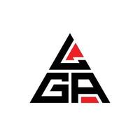 création de logo de lettre triangle lga avec forme de triangle. monogramme de conception de logo triangle lga. modèle de logo vectoriel triangle lga avec couleur rouge. logo triangulaire lga logo simple, élégant et luxueux.