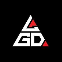 création de logo de lettre triangle lgd avec forme de triangle. monogramme de conception de logo triangle lgd. modèle de logo vectoriel triangle lgd avec couleur rouge. logo triangulaire lgd logo simple, élégant et luxueux.