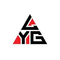 création de logo de lettre triangle lyg avec forme de triangle. monogramme de conception de logo triangle lyg. modèle de logo vectoriel triangle lyg avec couleur rouge. logo triangulaire lyg logo simple, élégant et luxueux.