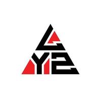 création de logo de lettre triangle lyz avec forme de triangle. monogramme de conception de logo triangle lyz. modèle de logo vectoriel triangle lyz avec couleur rouge. logo triangulaire lyz logo simple, élégant et luxueux.