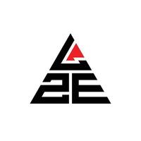 création de logo de lettre triangle lze avec forme de triangle. monogramme de conception de logo triangle lze. modèle de logo vectoriel triangle lze avec couleur rouge. lze logo triangulaire logo simple, élégant et luxueux.