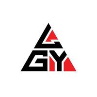 création de logo de lettre triangle lgy avec forme de triangle. monogramme de conception de logo triangle lgy. modèle de logo vectoriel triangle lgy avec couleur rouge. lgy logo triangulaire logo simple, élégant et luxueux.