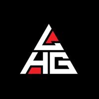 création de logo de lettre triangle lhg avec forme de triangle. monogramme de conception de logo triangle lhg. modèle de logo vectoriel triangle lhg avec couleur rouge. logo triangulaire lhg logo simple, élégant et luxueux.
