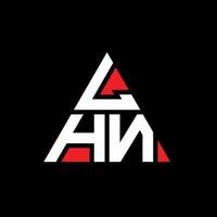 création de logo de lettre triangle lhn avec forme de triangle. monogramme de conception de logo triangle lhn. modèle de logo vectoriel triangle lhn avec couleur rouge. logo triangulaire lhn logo simple, élégant et luxueux.