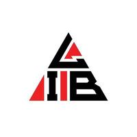 création de logo de lettre triangle lib avec forme de triangle. monogramme de conception de logo triangle lib. modèle de logo vectoriel triangle lib avec couleur rouge. lib logo triangulaire logo simple, élégant et luxueux.