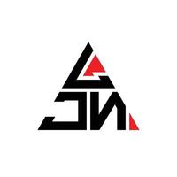 création de logo de lettre triangle ljn avec forme de triangle. monogramme de conception de logo triangle ljn. modèle de logo vectoriel triangle ljn avec couleur rouge. logo triangulaire ljn logo simple, élégant et luxueux.