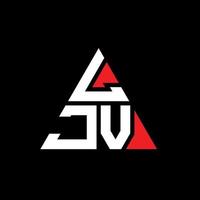 création de logo de lettre triangle ljv avec forme de triangle. monogramme de conception de logo triangle ljv. modèle de logo vectoriel triangle ljv avec couleur rouge. logo triangulaire ljv logo simple, élégant et luxueux.