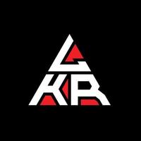 création de logo de lettre triangle lkr avec forme de triangle. monogramme de conception de logo triangle lkr. modèle de logo vectoriel triangle lkr avec couleur rouge. logo triangulaire lkr logo simple, élégant et luxueux.