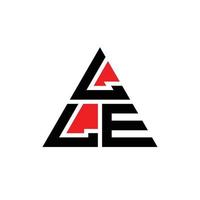 création de logo de lettre triangle lle avec forme de triangle. monogramme de conception de logo triangle lle. modèle de logo vectoriel triangle lle avec couleur rouge. lle logo triangulaire logo simple, élégant et luxueux.