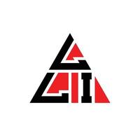 création de logo de lettre triangle lli avec forme de triangle. monogramme de conception de logo triangle lli. modèle de logo vectoriel triangle lli avec couleur rouge. lli logo triangulaire logo simple, élégant et luxueux.