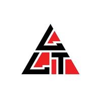 création de logo de lettre triangle llt avec forme de triangle. monogramme de conception de logo triangle llt. modèle de logo vectoriel triangle llt avec couleur rouge. llt logo triangulaire logo simple, élégant et luxueux.