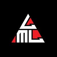 création de logo de lettre triangle lml avec forme de triangle. monogramme de conception de logo triangle lml. modèle de logo vectoriel triangle lml avec couleur rouge. logo triangulaire lml logo simple, élégant et luxueux.