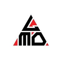 création de logo de lettre triangle lmo avec forme de triangle. monogramme de conception de logo triangle lmo. modèle de logo vectoriel triangle lmo avec couleur rouge. logo triangulaire lmo logo simple, élégant et luxueux.