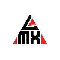 création de logo de lettre triangle lmx avec forme de triangle. monogramme de conception de logo triangle lmx. modèle de logo vectoriel triangle lmx avec couleur rouge. logo triangulaire lmx logo simple, élégant et luxueux.