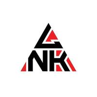 création de logo de lettre triangle lnk avec forme de triangle. monogramme de conception de logo triangle lnk. modèle de logo vectoriel triangle lnk avec couleur rouge. logo triangulaire lnk logo simple, élégant et luxueux.