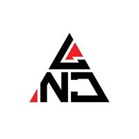 création de logo de lettre triangle lnj avec forme de triangle. monogramme de conception de logo triangle lnj. modèle de logo vectoriel triangle lnj avec couleur rouge. lnj logo triangulaire logo simple, élégant et luxueux.