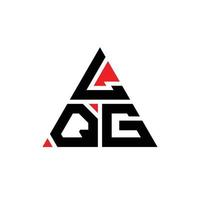création de logo de lettre triangle lqg avec forme de triangle. monogramme de conception de logo triangle lqg. modèle de logo vectoriel triangle lqg avec couleur rouge. lqg logo triangulaire logo simple, élégant et luxueux.
