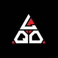 création de logo de lettre triangle lqo avec forme de triangle. monogramme de conception de logo triangle lqo. modèle de logo vectoriel triangle lqo avec couleur rouge. lqo logo triangulaire logo simple, élégant et luxueux.