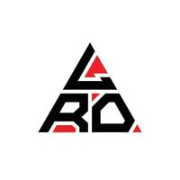 création de logo de lettre triangle lro avec forme de triangle. monogramme de conception de logo triangle lro. modèle de logo vectoriel triangle lro avec couleur rouge. lro logo triangulaire logo simple, élégant et luxueux.