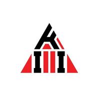 création de logo de lettre triangle kii avec forme de triangle. monogramme de conception de logo triangle kii. modèle de logo vectoriel triangle kii avec couleur rouge. logo triangulaire kii logo simple, élégant et luxueux.