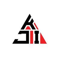 création de logo de lettre kji triangle avec forme de triangle. monogramme de conception de logo triangle kji. modèle de logo vectoriel triangle kji avec couleur rouge. logo triangulaire kji logo simple, élégant et luxueux.