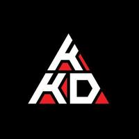 création de logo de lettre triangle kkd avec forme de triangle. monogramme de conception de logo triangle kkd. modèle de logo vectoriel triangle kkd avec couleur rouge. logo triangulaire kkd logo simple, élégant et luxueux.