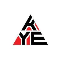 création de logo de lettre triangle kye avec forme de triangle. monogramme de conception de logo triangle kye. modèle de logo vectoriel triangle kye avec couleur rouge. logo triangulaire kye logo simple, élégant et luxueux.