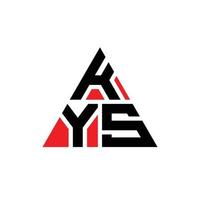 création de logo de lettre triangle kys avec forme de triangle. monogramme de conception de logo triangle kys. modèle de logo vectoriel triangle kys avec couleur rouge. logo triangulaire kys logo simple, élégant et luxueux.