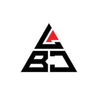 création de logo de lettre triangle lbj avec forme de triangle. monogramme de conception de logo triangle lbj. modèle de logo vectoriel triangle lbj avec couleur rouge. logo triangulaire lbj logo simple, élégant et luxueux.