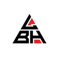 création de logo de lettre triangle lbh avec forme de triangle. monogramme de conception de logo triangle lbh. modèle de logo vectoriel triangle lbh avec couleur rouge. logo triangulaire lbh logo simple, élégant et luxueux.