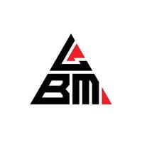 création de logo de lettre triangle lbm avec forme de triangle. monogramme de conception de logo triangle lbm. modèle de logo vectoriel triangle lbm avec couleur rouge. logo triangulaire lbm logo simple, élégant et luxueux.