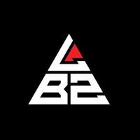 création de logo de lettre triangle lbz avec forme de triangle. monogramme de conception de logo triangle lbz. modèle de logo vectoriel triangle lbz avec couleur rouge. logo triangulaire lbz logo simple, élégant et luxueux.