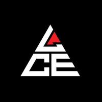 création de logo de lettre triangle lce avec forme de triangle. monogramme de conception de logo triangle lce. modèle de logo vectoriel triangle lce avec couleur rouge. lce logo triangulaire logo simple, élégant et luxueux.