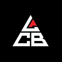 création de logo de lettre triangle lcb avec forme de triangle. monogramme de conception de logo triangle lcb. modèle de logo vectoriel triangle lcb avec couleur rouge. logo triangulaire lcb logo simple, élégant et luxueux.