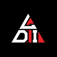 création de logo de lettre triangle ldi avec forme de triangle. monogramme de conception de logo triangle ldi. modèle de logo vectoriel triangle ldi avec couleur rouge. logo triangulaire ldi logo simple, élégant et luxueux.